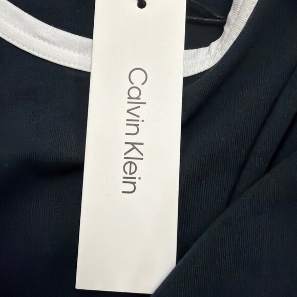 Calvin Klein Women's Black Cotton Logo T-Shirt Dress Size M Casual Style - New - Picture 7 of 11